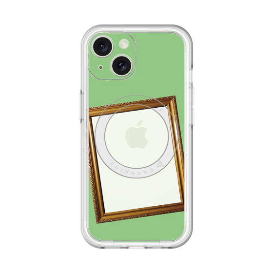 スリムプロテクションプレミアムケース with MagSafe［ Photo Frame - Light Green ］