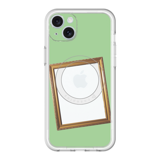 スリムプロテクションプレミアムケース with MagSafe［ Photo Frame - Light Green ］