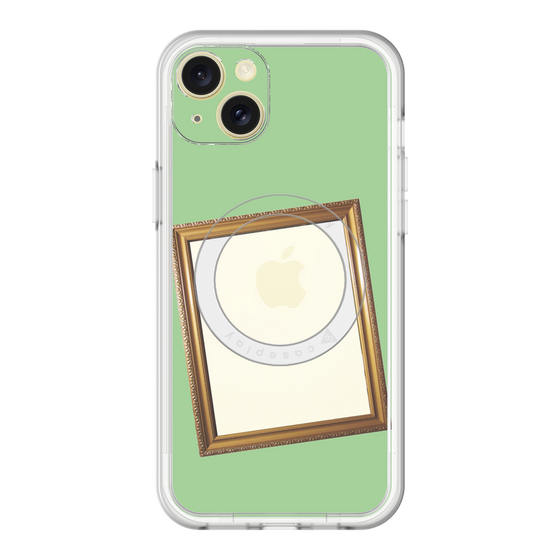 スリムプロテクションプレミアムケース with MagSafe［ Photo Frame - Light Green ］