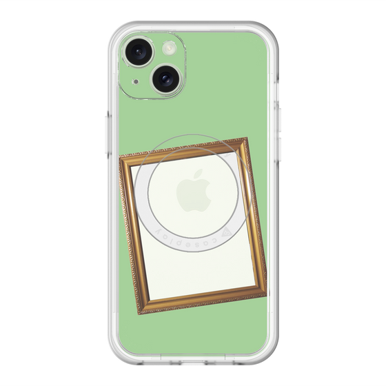 スリムプロテクションプレミアムケース with MagSafe［ Photo Frame - Light Green ］