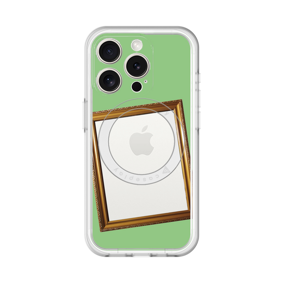 スリムプロテクションプレミアムケース with MagSafe［ Photo Frame - Light Green ］