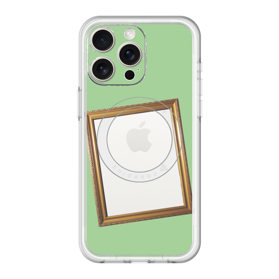 スリムプロテクションプレミアムケース with MagSafe［ Photo Frame - Light Green ］