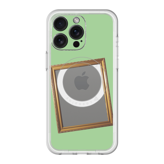 スリムプロテクションプレミアムケース with MagSafe［ Photo Frame - Light Green ］