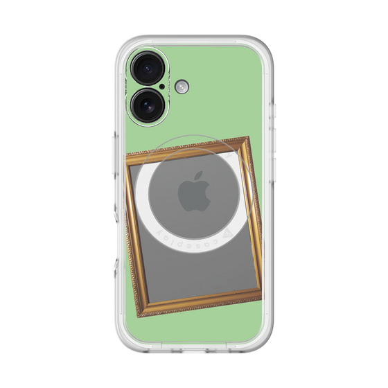 スリムプロテクションプレミアムケース with MagSafe［ Photo Frame - Light Green ］
