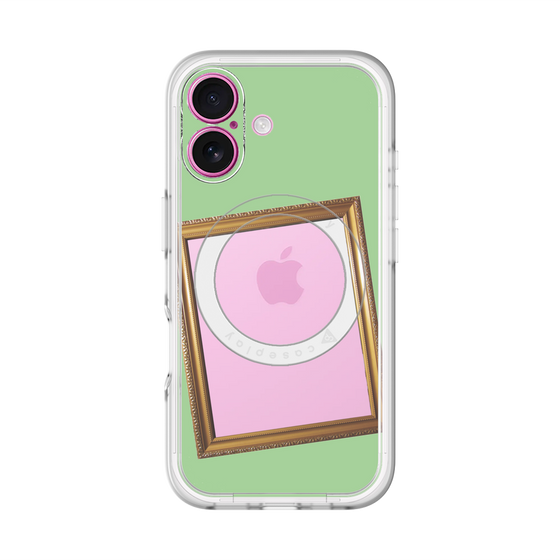 スリムプロテクションプレミアムケース with MagSafe［ Photo Frame - Light Green ］