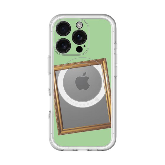 スリムプロテクションプレミアムケース with MagSafe［ Photo Frame - Light Green ］