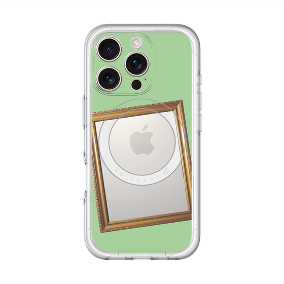 スリムプロテクションプレミアムケース with MagSafe［ Photo Frame - Light Green ］