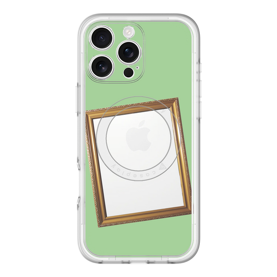 スリムプロテクションプレミアムケース with MagSafe［ Photo Frame - Light Green ］