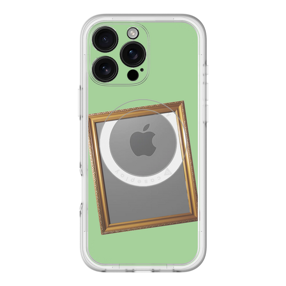 スリムプロテクションプレミアムケース with MagSafe［ Photo Frame - Light Green ］