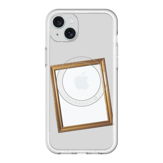 スリムプロテクションプレミアムケース with MagSafe［ Photo Frame - Light Gray ］