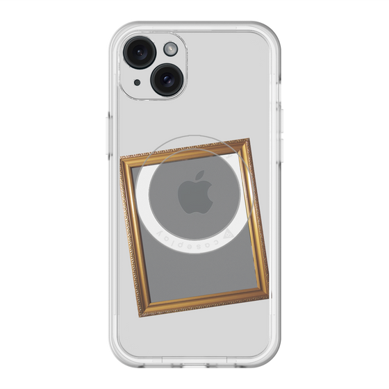 スリムプロテクションプレミアムケース with MagSafe［ Photo Frame - Light Gray ］