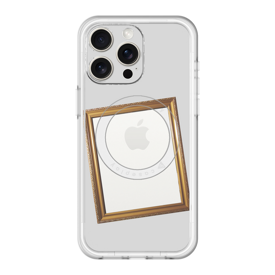 スリムプロテクションプレミアムケース with MagSafe［ Photo Frame - Light Gray ］