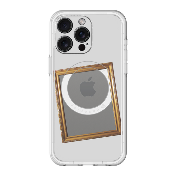 スリムプロテクションプレミアムケース with MagSafe［ Photo Frame - Light Gray ］