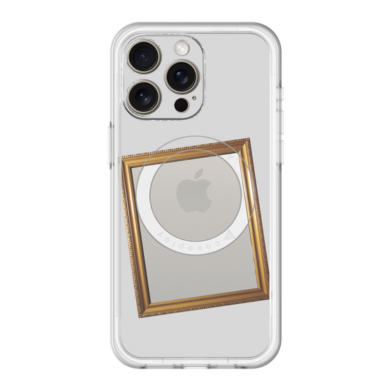 スリムプロテクションプレミアムケース with MagSafe［ Photo Frame - Light Gray ］
