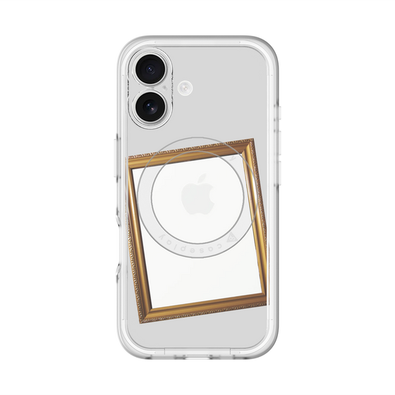 スリムプロテクションプレミアムケース with MagSafe［ Photo Frame - Light Gray ］