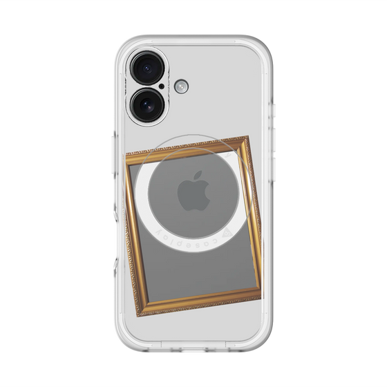 スリムプロテクションプレミアムケース with MagSafe［ Photo Frame - Light Gray ］