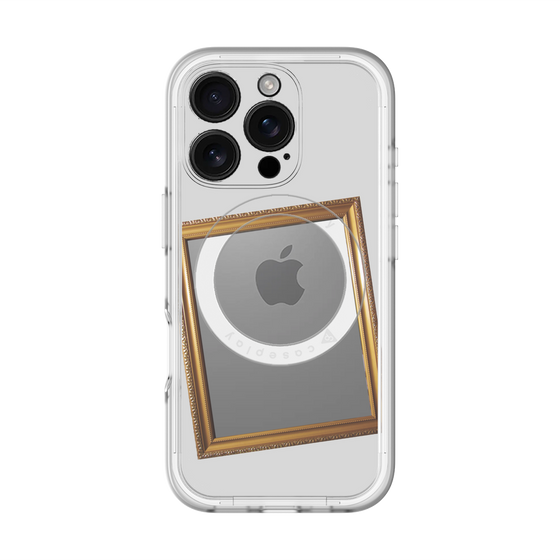 スリムプロテクションプレミアムケース with MagSafe［ Photo Frame - Light Gray ］