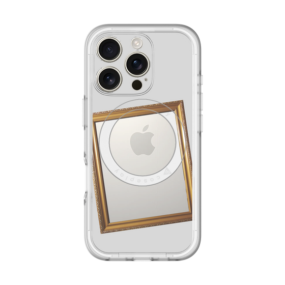 スリムプロテクションプレミアムケース with MagSafe［ Photo Frame - Light Gray ］