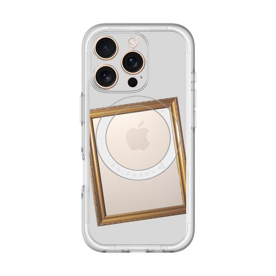 スリムプロテクションプレミアムケース with MagSafe［ Photo Frame - Light Gray ］