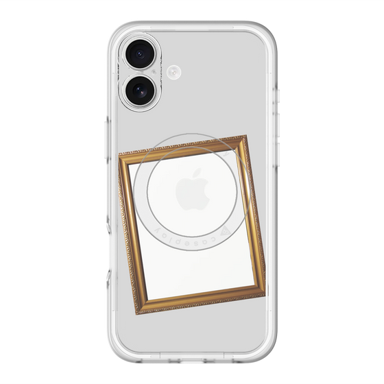スリムプロテクションプレミアムケース with MagSafe［ Photo Frame - Light Gray ］