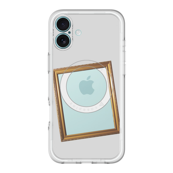 スリムプロテクションプレミアムケース with MagSafe［ Photo Frame - Light Gray ］