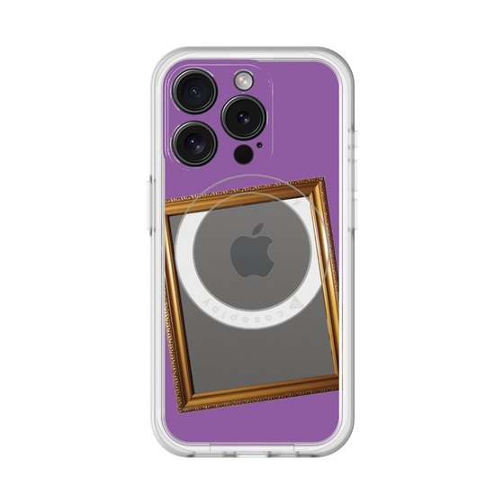スリムプロテクションプレミアムケース with MagSafe［ Photo Frame - Purple ］
