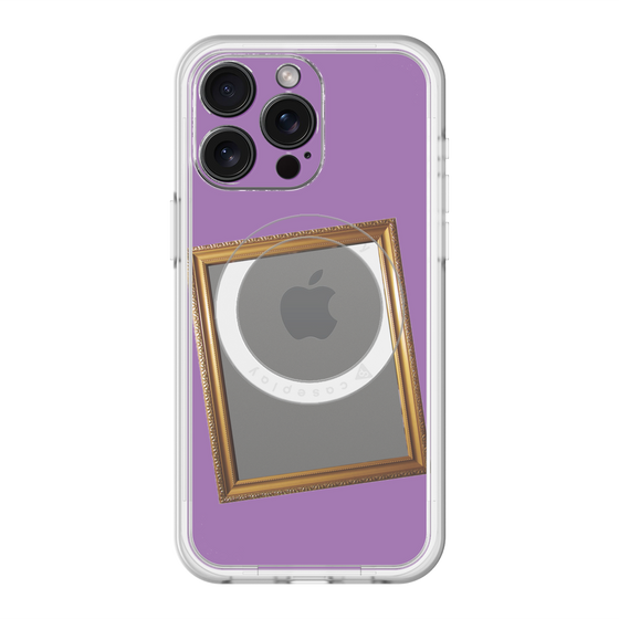スリムプロテクションプレミアムケース with MagSafe［ Photo Frame - Purple ］