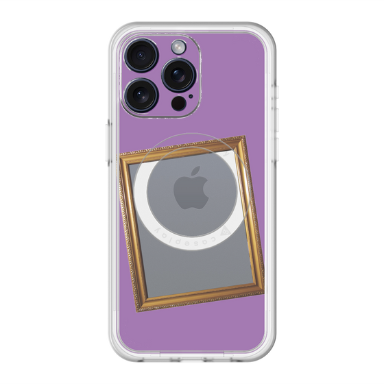 スリムプロテクションプレミアムケース with MagSafe［ Photo Frame - Purple ］