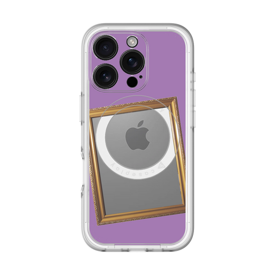 スリムプロテクションプレミアムケース with MagSafe［ Photo Frame - Purple ］