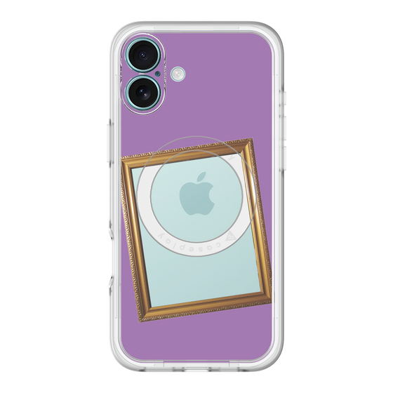 スリムプロテクションプレミアムケース with MagSafe［ Photo Frame - Purple ］