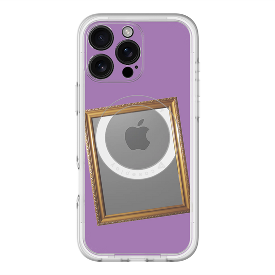 スリムプロテクションプレミアムケース with MagSafe［ Photo Frame - Purple ］