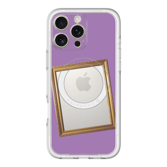 スリムプロテクションプレミアムケース with MagSafe［ Photo Frame - Purple ］
