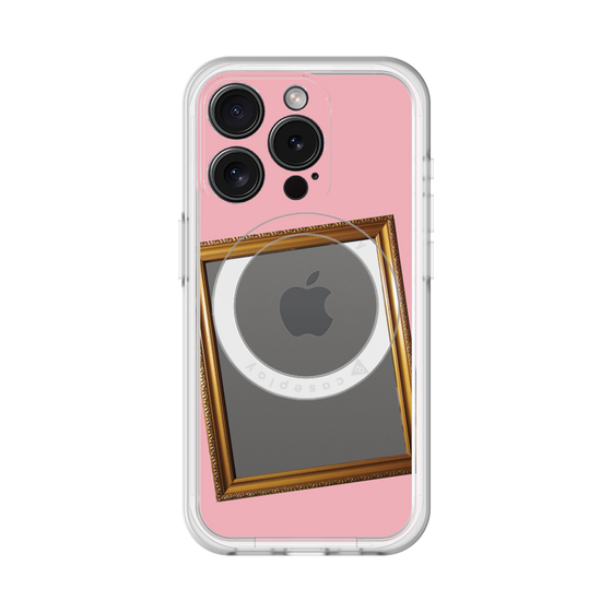 スリムプロテクションプレミアムケース with MagSafe［ Photo Frame - Pink ］