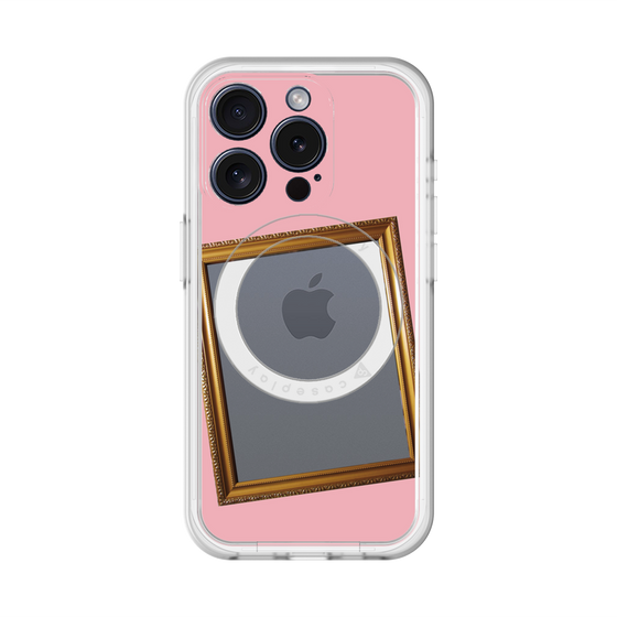 スリムプロテクションプレミアムケース with MagSafe［ Photo Frame - Pink ］