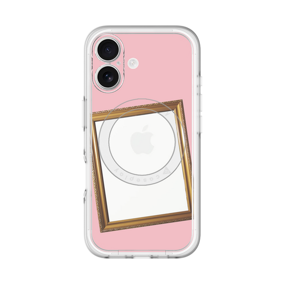 スリムプロテクションプレミアムケース with MagSafe［ Photo Frame - Pink ］