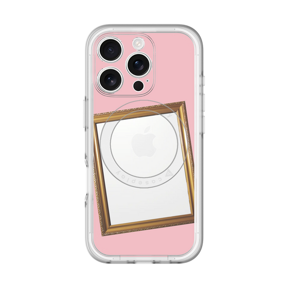 スリムプロテクションプレミアムケース with MagSafe［ Photo Frame - Pink ］