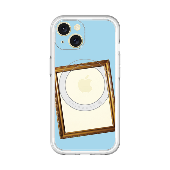 スリムプロテクションプレミアムケース with MagSafe［ Photo Frame - Light Blue ］