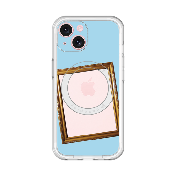 スリムプロテクションプレミアムケース with MagSafe［ Photo Frame - Light Blue ］