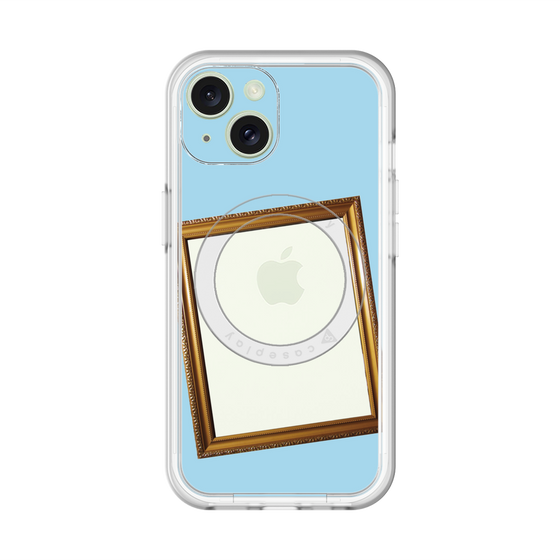スリムプロテクションプレミアムケース with MagSafe［ Photo Frame - Light Blue ］