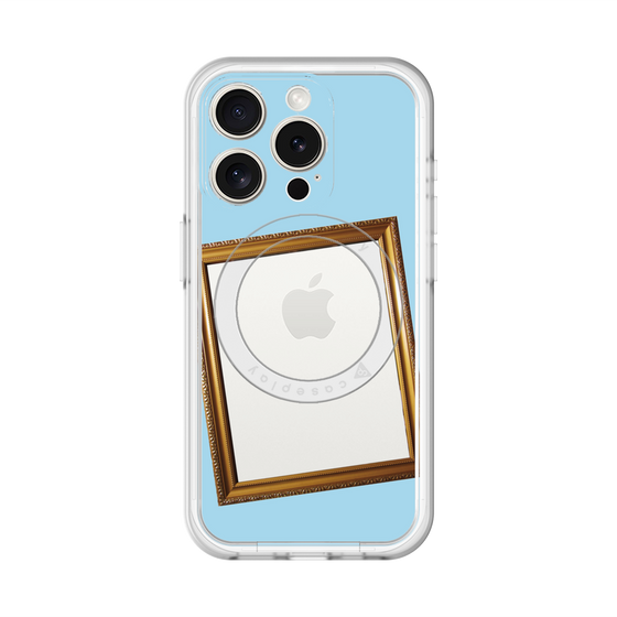 スリムプロテクションプレミアムケース with MagSafe［ Photo Frame - Light Blue ］