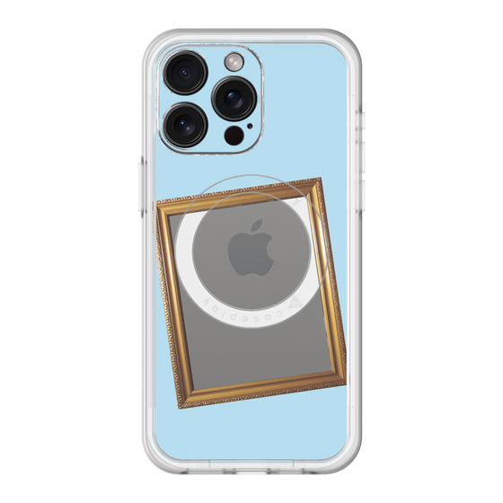 スリムプロテクションプレミアムケース with MagSafe［ Photo Frame - Light Blue ］