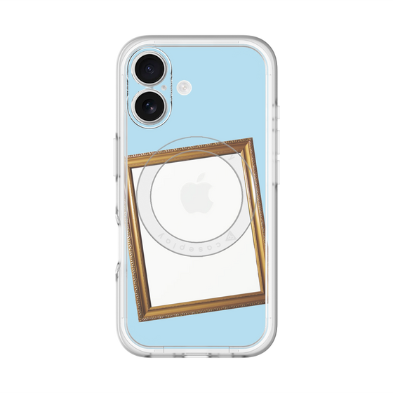 スリムプロテクションプレミアムケース with MagSafe［ Photo Frame - Light Blue ］
