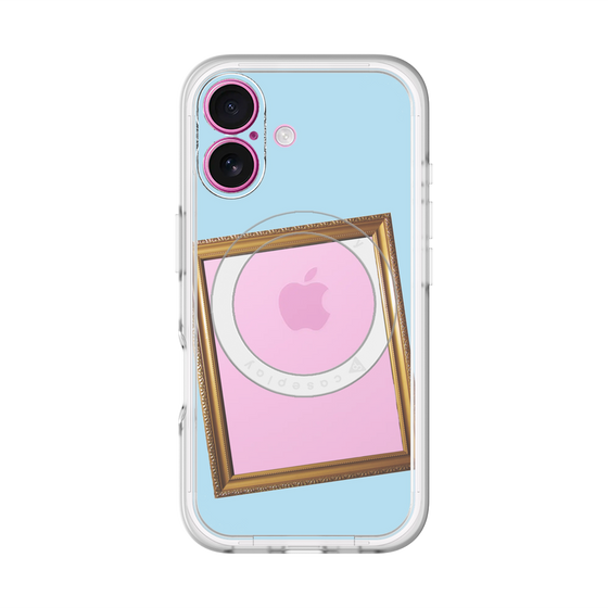 スリムプロテクションプレミアムケース with MagSafe［ Photo Frame - Light Blue ］