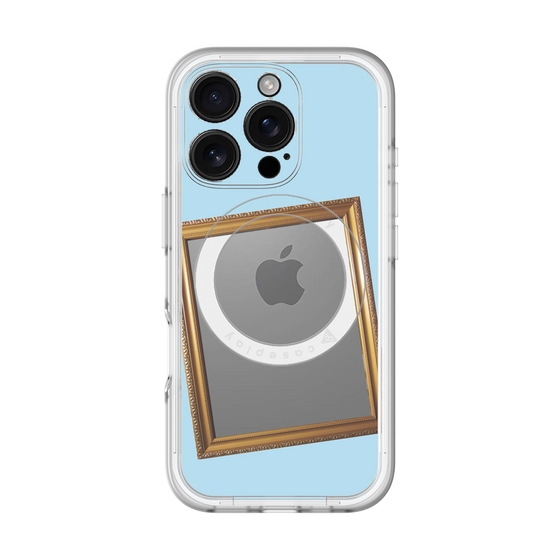 スリムプロテクションプレミアムケース with MagSafe［ Photo Frame - Light Blue ］