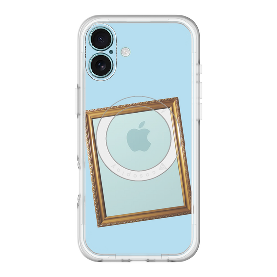 スリムプロテクションプレミアムケース with MagSafe［ Photo Frame - Light Blue ］