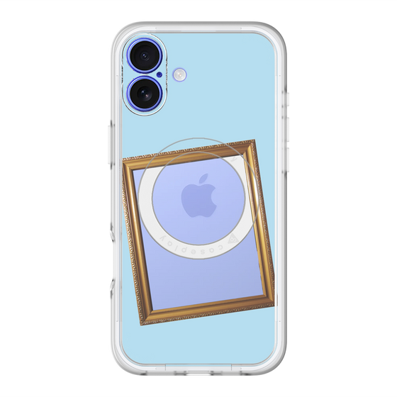 スリムプロテクションプレミアムケース with MagSafe［ Photo Frame - Light Blue ］