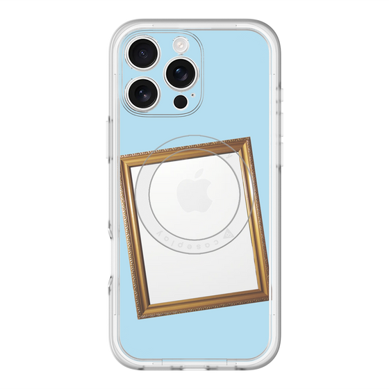 スリムプロテクションプレミアムケース with MagSafe［ Photo Frame - Light Blue ］