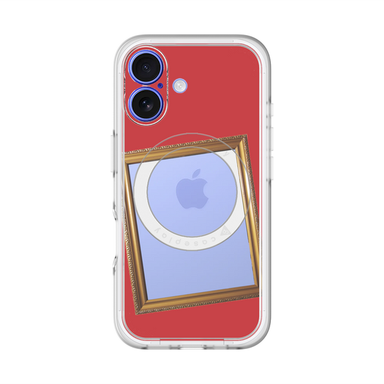 スリムプロテクションプレミアムケース with MagSafe［ Photo Frame - Red ］