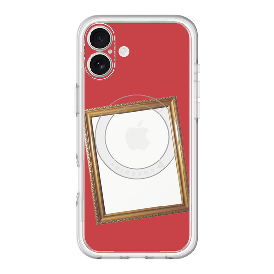 スリムプロテクションプレミアムケース with MagSafe［ Photo Frame - Red ］