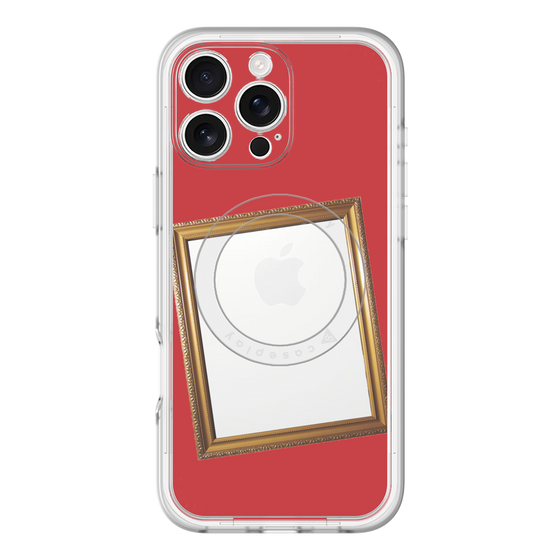 スリムプロテクションプレミアムケース with MagSafe［ Photo Frame - Red ］